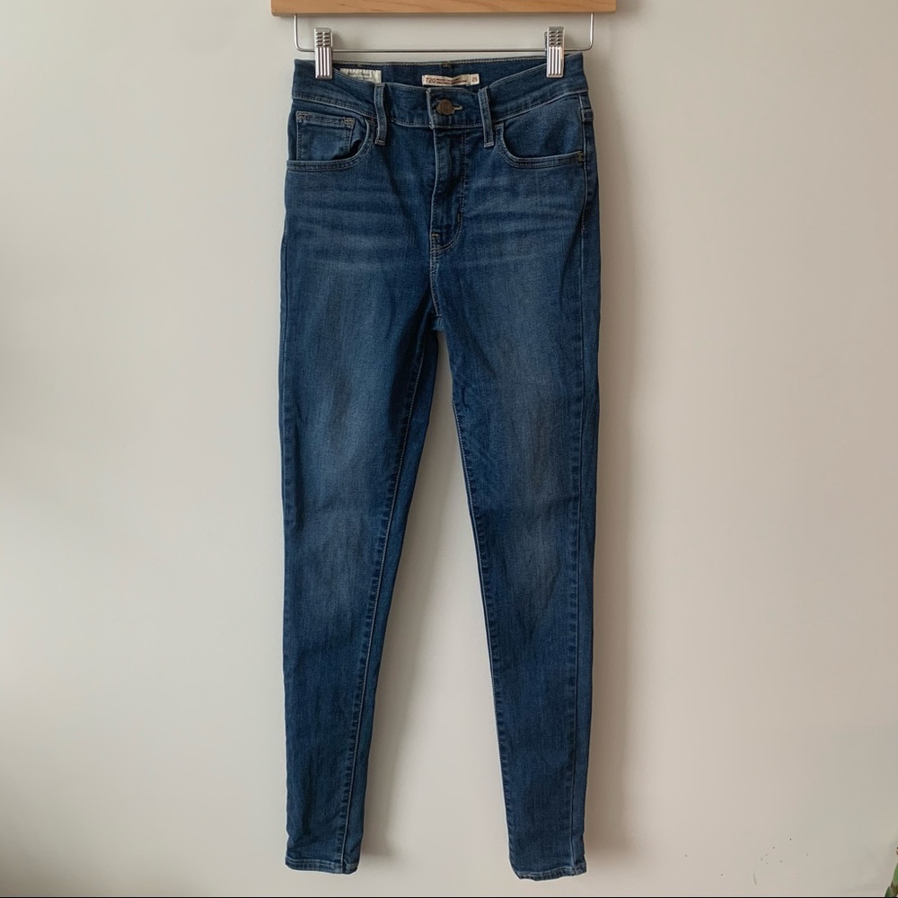 LEVIS 720 high rise super skinny jeans, medium wash